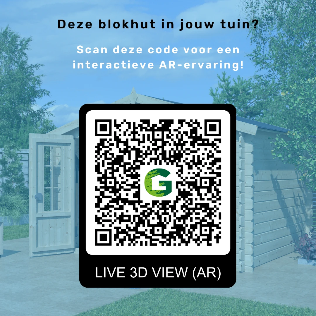 Woodlands Blokhut Umea Groen Geïmpregneerd 300 x 250 cm OP = OP - Afbeelding 6